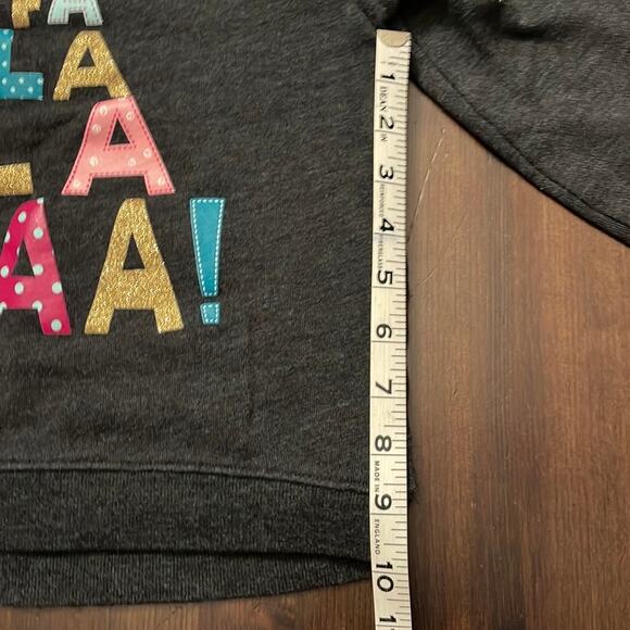Jumping Beans Softest Fleece Fa La La Laa Holiday Sweatshirt Girls 7 - Picture 8 of 9